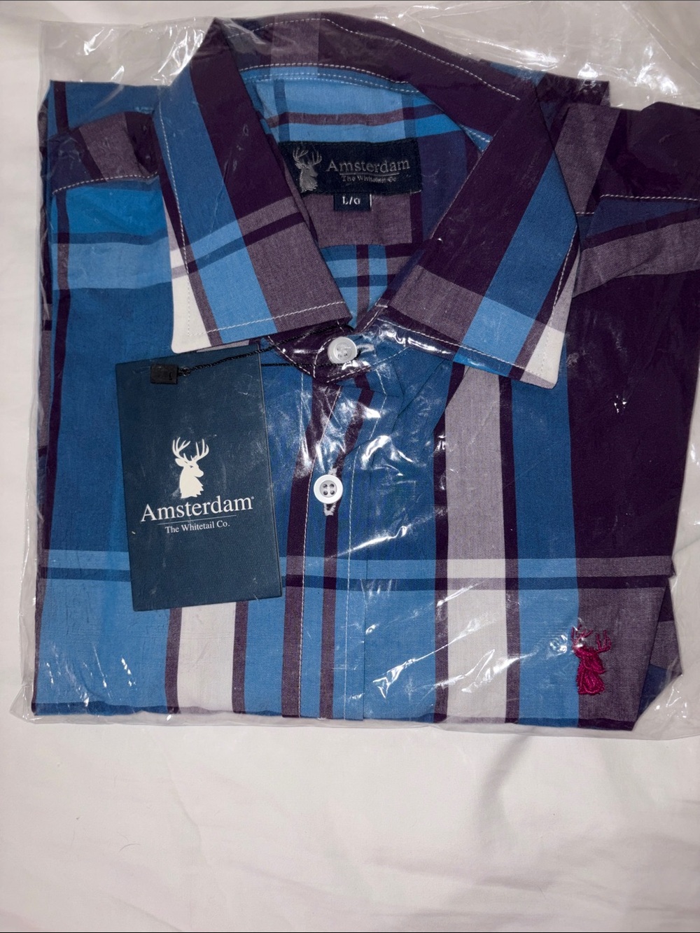 Men’s long sleeve Amsterdam button up dress shirt NWT